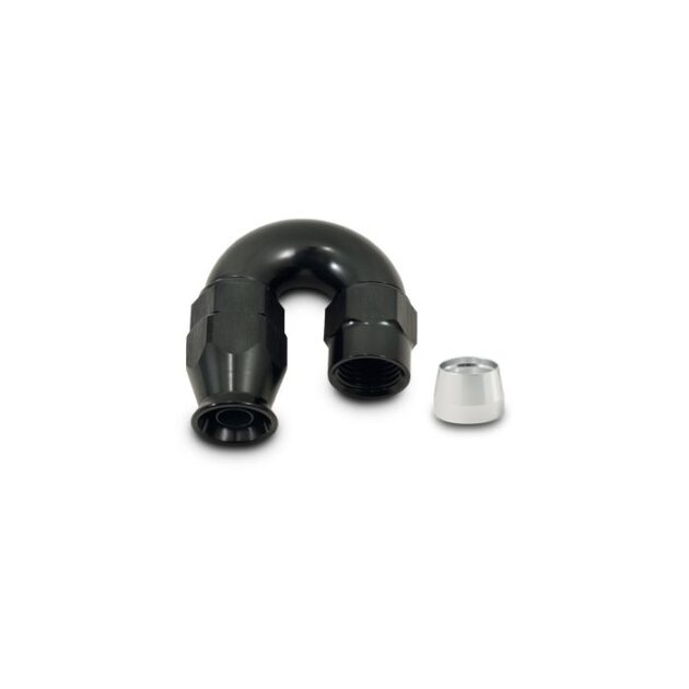 Vibrant Performance - 28804 - 180 Degree High Flow Hose End Fitting for PTFE Lined Hose, -4AN