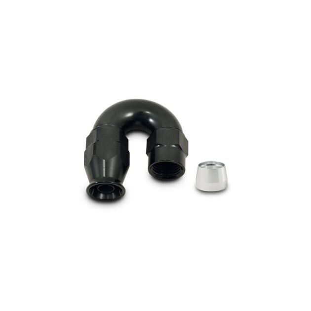 Vibrant Performance - 28806 - 180 Degree High Flow Hose End Fitting for PTFE Lined Hose, -6AN