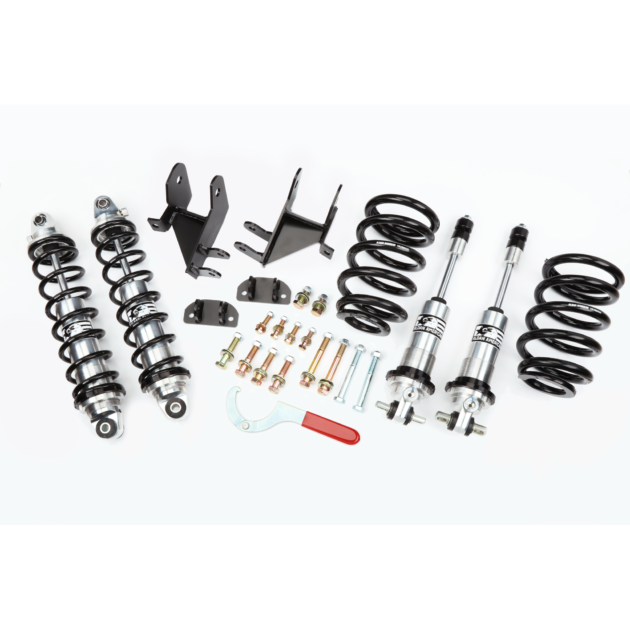Coil-Over Kit, GM. 64-67 A-Body, SB, Single Adj. Bolt-on, front and rear.
