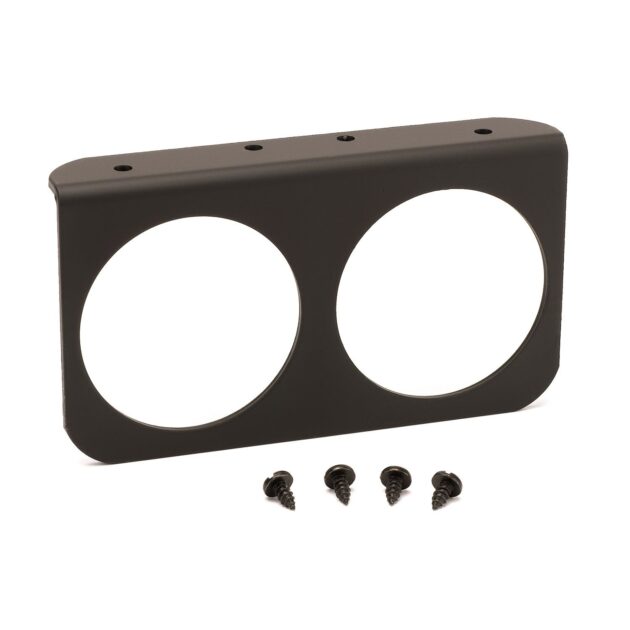 GAUGE MOUNTING PANEL, DUAL, 2-5/8 in. , BLACK, ALUMINUM