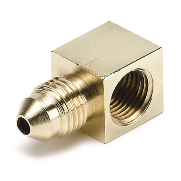 FITTING, ADAPTER, 90 , 1/8 in. NPTF FEMALE TO -3AN MALE, BRASS