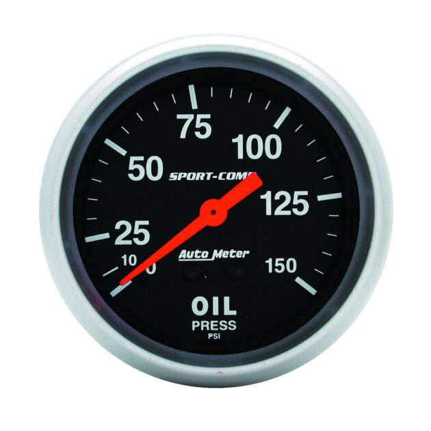 2-5/8 in. OIL PRESSURE, 0-150 PSI, SPORT-COMP