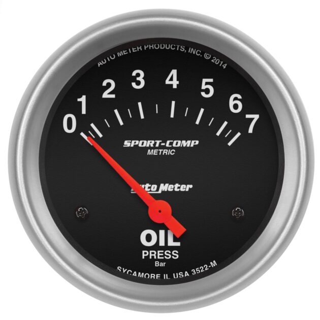 2-5/8 in. OIL PRESSURE, 0-7 BAR, SPORT-COMP