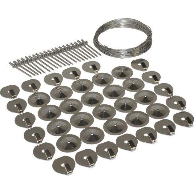 Lacing anchor kit, Stainless steel components, Pop-rivet gun needed