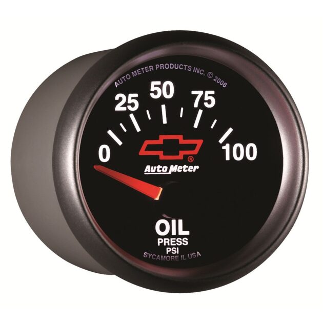 2-1/16 in. OIL PRESSURE, 0-100 PSI, GM BLACK