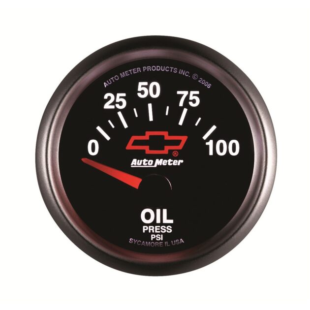 2-1/16 in. OIL PRESSURE, 0-100 PSI, GM BLACK