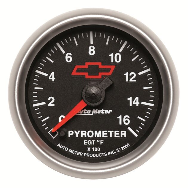 2-1/16 in. PYROMETER, 0-1600 Fahrenheit, GM BLACK