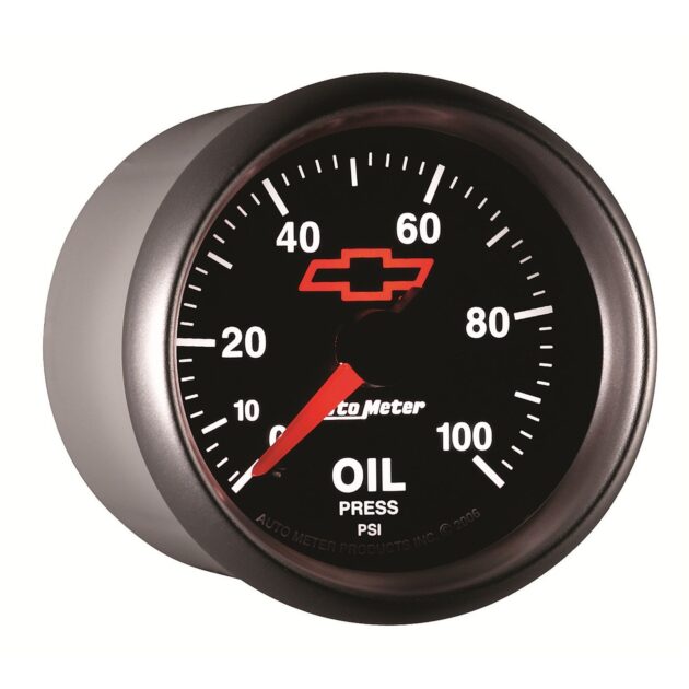 2-1/16 in. OIL PRESSURE, 0-100 PSI, GM BLACK