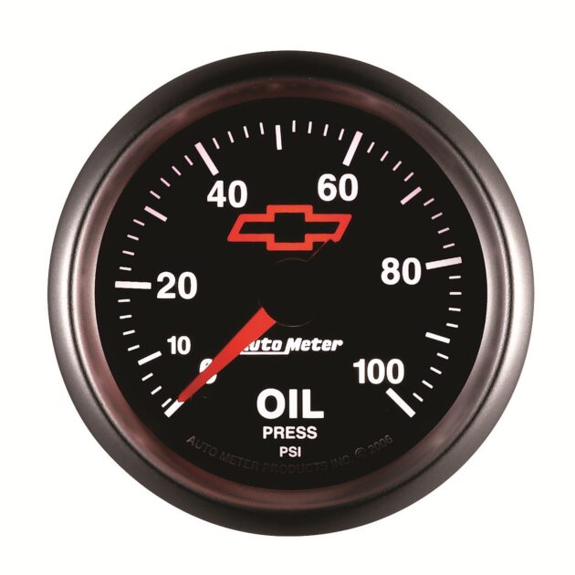 2-1/16 in. OIL PRESSURE, 0-100 PSI, GM BLACK