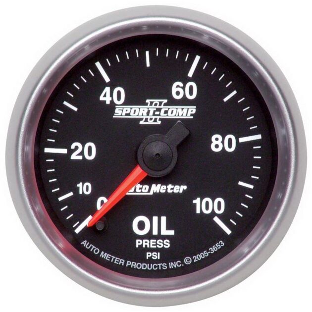 2-1/16in OIL PRESSURE, 0-100 PSI, SPORT-COMP II