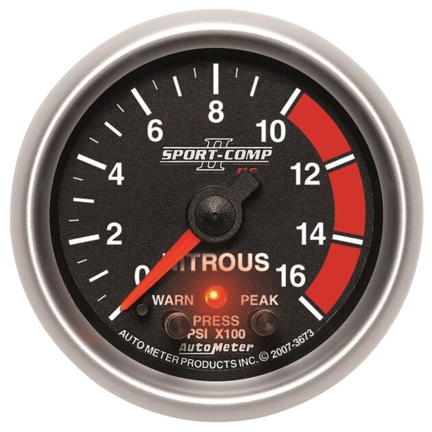 2-1/16 in. NITROUS PRESSURE, 0-1600 PSI, SPORT-COMP II