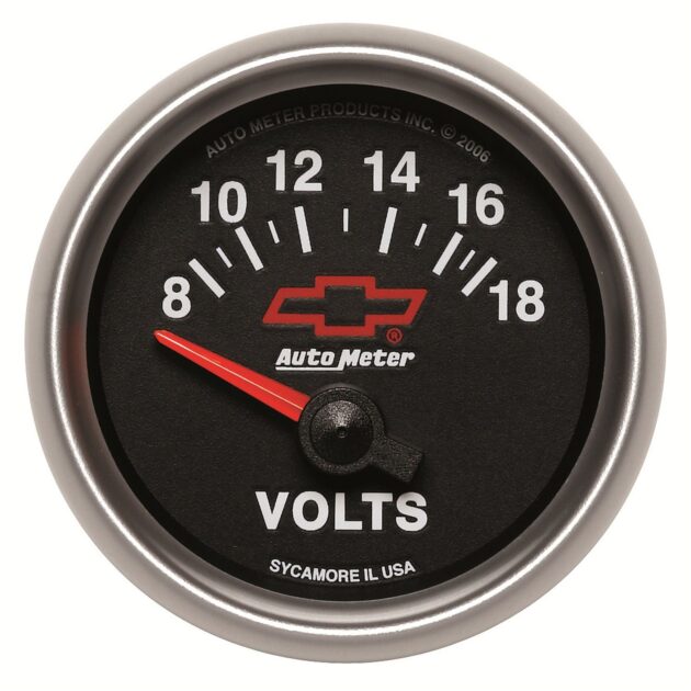 2-1/16 in. VOLTMETER, 8-18V, GM BLACK