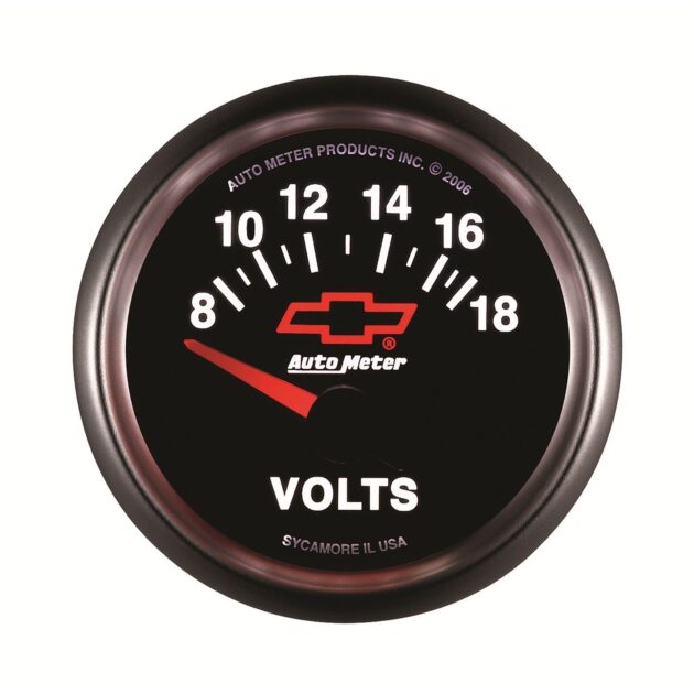 2-1/16 in. VOLTMETER, 8-18V, GM BLACK