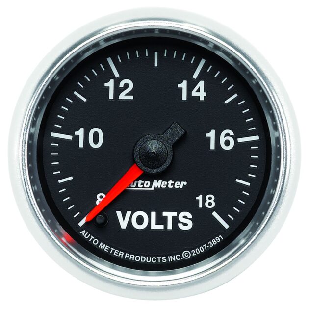 2-1/16 in. VOLTMETER, 8-18V, GS