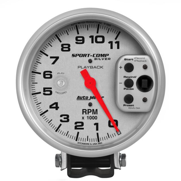 5 in. PEDESTAL PLAYBACK TACHOMETER, 0-11,000 RPM, ULTRA-LITE