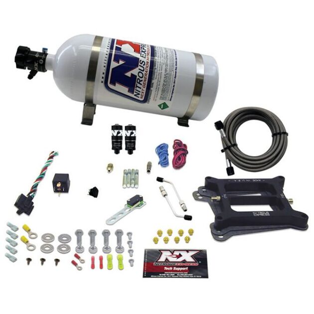 Nitrous Express 4150 HITMAN PLUS 4-BBL (50-100-150-200HP) WITH 10LB BOTTLE