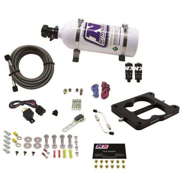 Nitrous Express Q-JET/HOLLEY SPREAD BORE HITMAN PLUS (50-100-150-200HP) WITH 5LB BOTTLE