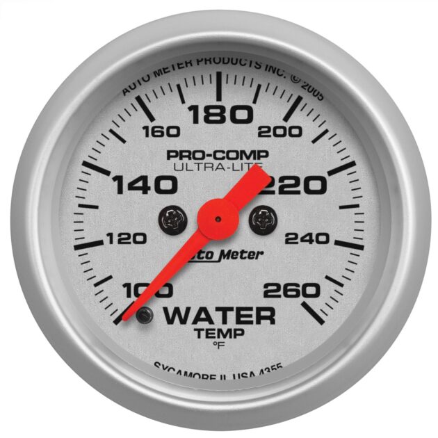 2-1/16in WATER TEMPERATURE, 100-260 deg F, ULTRA-LITE