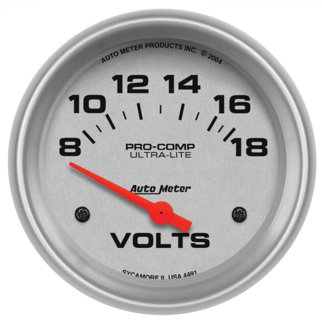 2-5/8 in. VOLTMETER, 8-18V, ULTRA-LITE