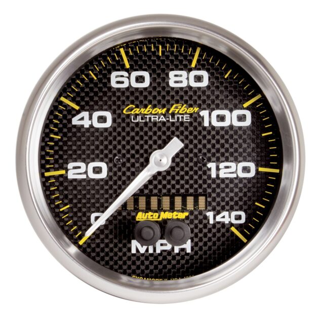 5 in. GPS SPEEDOMETER, 0-140 MPH, CARBON FIBER