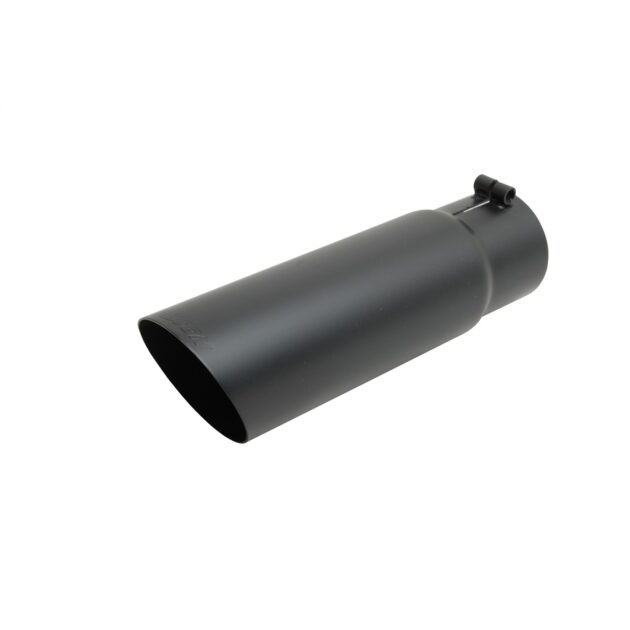 Black Ceramic Single Wall Angle Exhaust Tip