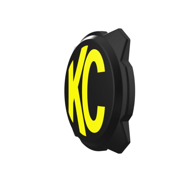 KC Hilites 6 in Pro6 Gravity Light Cover - Black / Yellow KC Logo