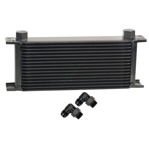 16 Row Series 10000 Stack Plate Oil Fluid Cooler, 90 degree swivel -8AN
