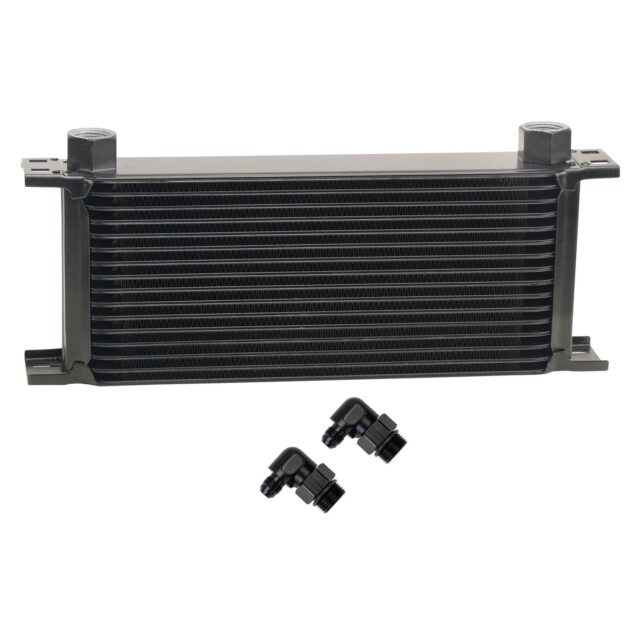 16 Row Series 10000 Stack Plate Oil Fluid Cooler, 90 degree swivel -6AN