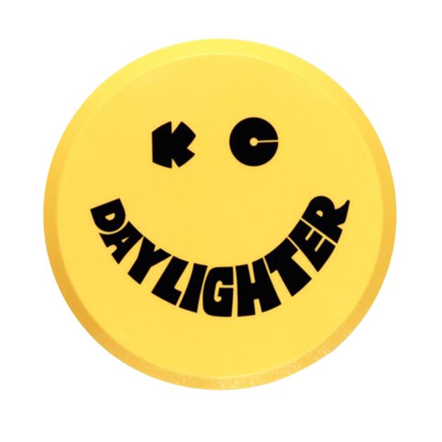 KC Hilites 6 in Soft Vinyl cover - Round - Pair - Yellow / Black KC Daylighter Logo