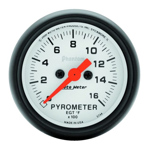 2-1/16 in. PYROMETER, 0-1600 Fahrenheit, PHANTOM