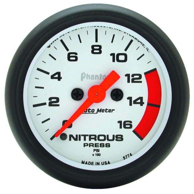 2-1/16 in. NITROUS PRESSURE, 0-1600 PSI, PHANTOM