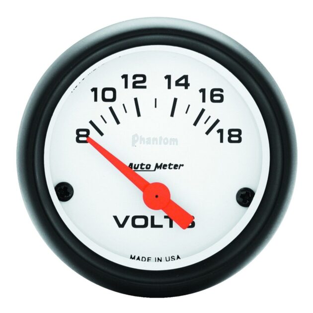 2-1/16 in. VOLTMETER, 8-18V, PHANTOM