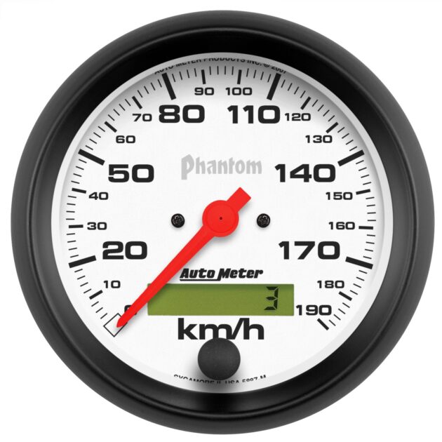 3-3/8 in. SPEEDOMETER, 0-190 KPH, PHANTOM