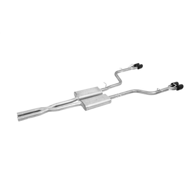 Cat-Back Dual Exhaust System; Black Ceramic