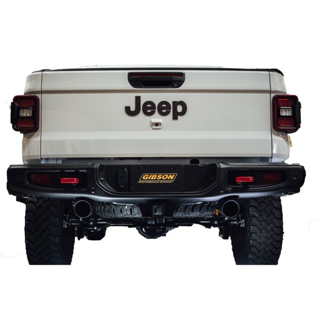 Black Elite Cat-Back Dual Split Exhaust System; Stainless