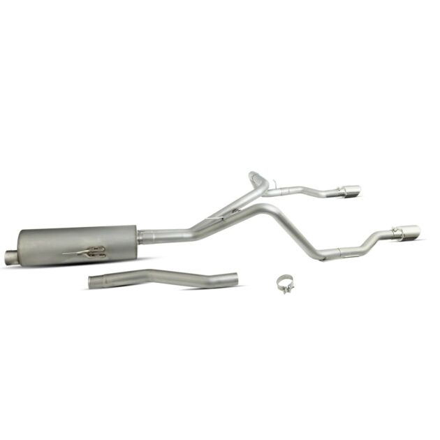 Cat-Back Dual Split Exhaust System; Stainless