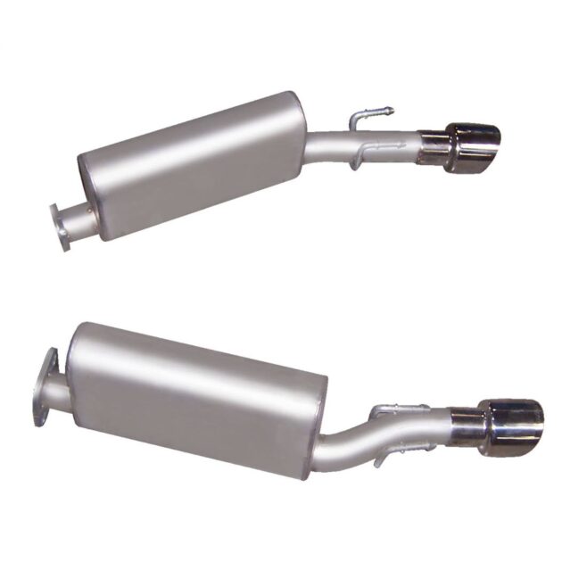 Axle Back Dual Exhaust System; Stainless