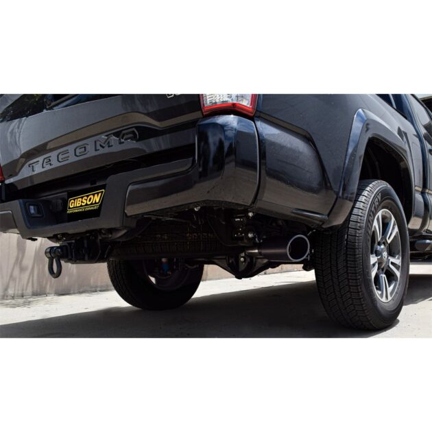 Black Elite Cat-Back Single Exhaust System; Stainless