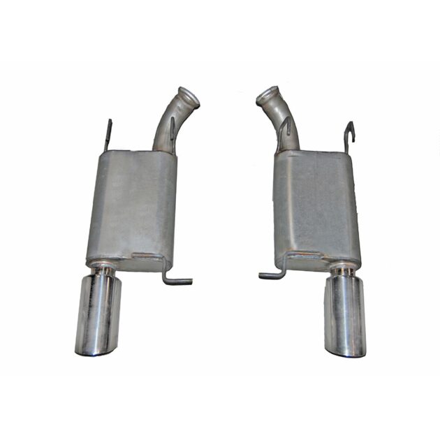 Axle Back Dual Exhaust System; Stainless