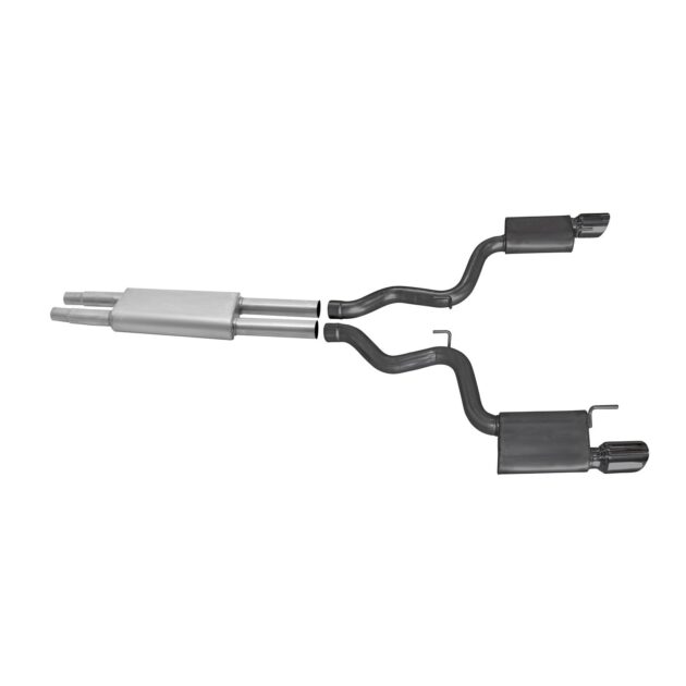 Cat-Back Dual Exhaust System; Black Ceramic