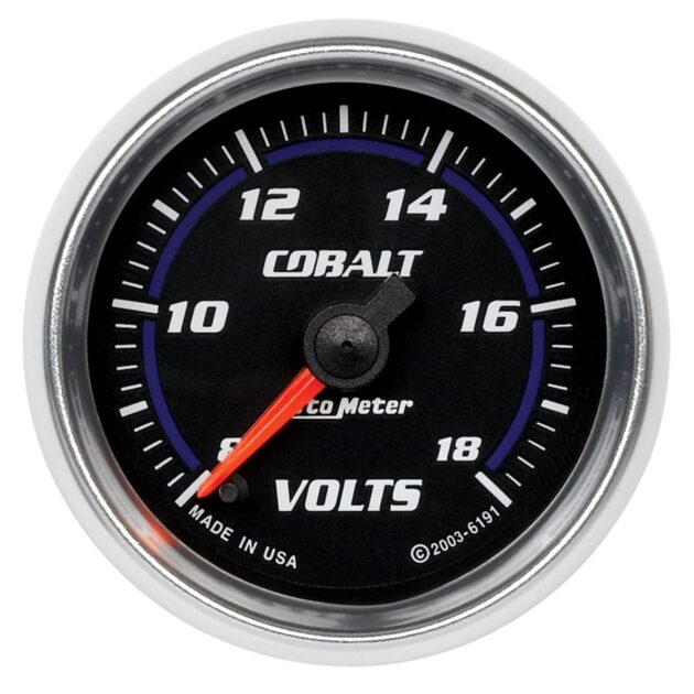 2-1/16 in. VOLTMETER, 8-18V, COBALT