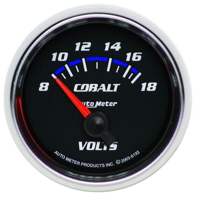 2-1/16 in. VOLTMETER, 8-18V, COBALT