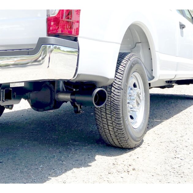 Black Elite Cat-Back Single Exhaust System; Stainless