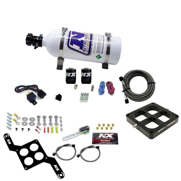 Nitrous Express DOMINATOR SINGLE ENTRY BILLET CROSSBAR STAGE 6, (50-300HP) W/5LB BOTTLE