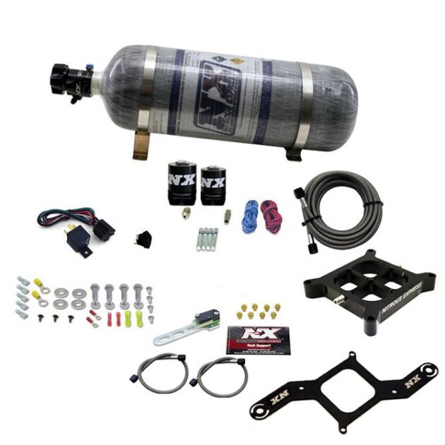 Nitrous Express 4150 SINGLE ENTRY CROSSBAR PLATE SYSTEM, RNC (250-750HP) W/COMPOSITE BOTTLE