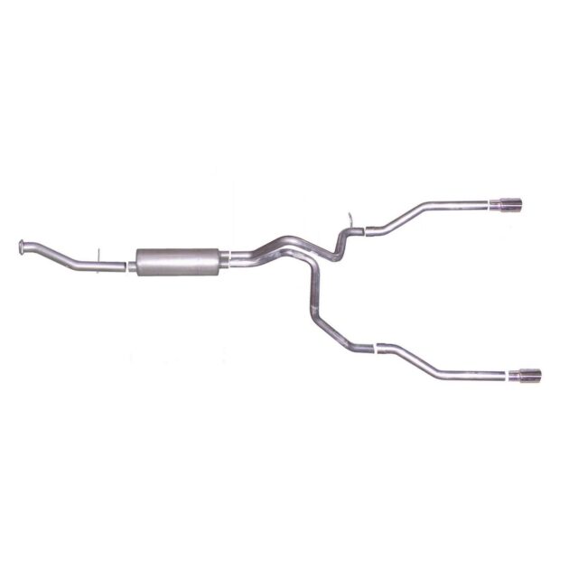 Cat-Back Dual Split Exhaust System; Stainless