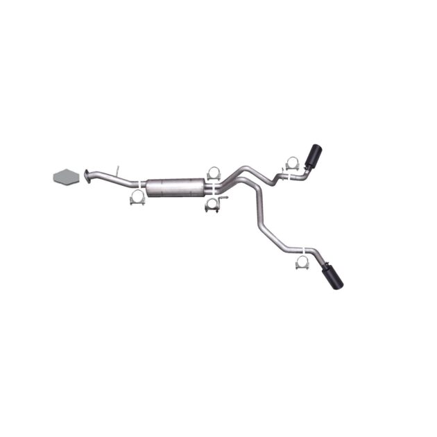 Black Elite Cat-Back Dual Extreme Exhaust System; Stainless