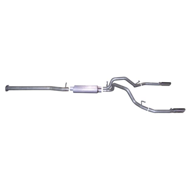 Cat-Back Dual Split Exhaust System; Stainless