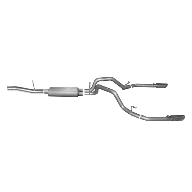 Cat-Back Dual Split Exhaust System; Stainless