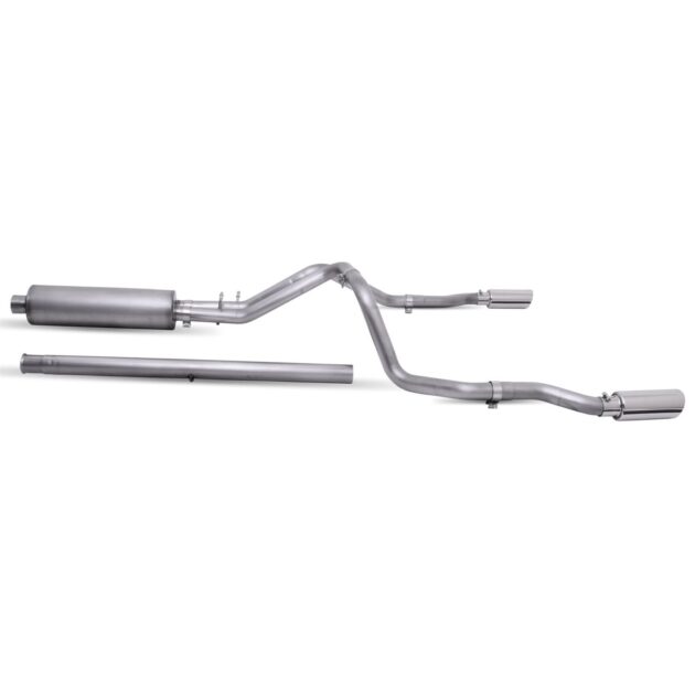 Cat-Back Dual Split Exhaust System; Stainless